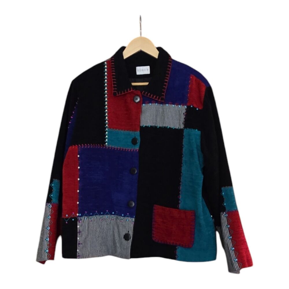Koret 1980/1990 Patchwork Embroidered Coat Womens‎ XL